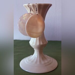 Simple, yet Elegant Natural Rainbow Seashell Disk Earrings - NEW